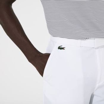 Lacoste SPORT Breathable Stretch Golf Bermudas - Kraťasy Pánské Bílé | CZ-9hAcP8